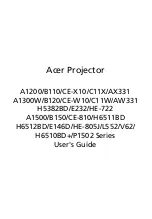 Предварительный просмотр 1 страницы Acer A1200 Series User Manual