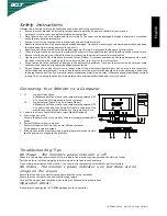 Предварительный просмотр 1 страницы Acer A181HV Quick Setup Manual