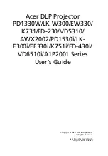 Preview for 1 page of Acer A1P2001 Series User Manual