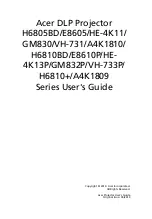 Acer A4K1809 User Manual preview
