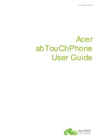 Предварительный просмотр 1 страницы Acer abTouChPhone User Manual
