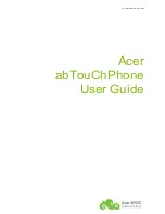 Preview for 1 page of Acer abTouChPhone User Manual