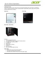 Preview for 1 page of Acer AC100 Specifications