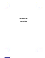 Preview for 1 page of Acer AcerBasic User Manual