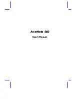 Preview for 1 page of Acer AcerNote 950 User Manual