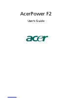 Предварительный просмотр 1 страницы Acer AcerPower F2 User Manual