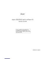 Acer AcerPower F6 Service Manual preview