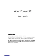 Предварительный просмотр 1 страницы Acer AcerPower ST User Manual