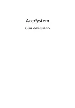 Предварительный просмотр 1 страницы Acer AcerSystem (Spanish) Guía Del Usuario