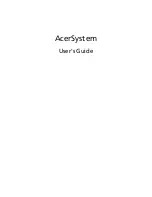 Предварительный просмотр 1 страницы Acer AcerSystem User Manual