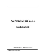 Предварительный просмотр 1 страницы Acer ADSL Surf USB Modem Installation Manual