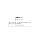 Acer AL1715 Service Manual предпросмотр