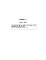 Acer AL1717 Service Manual предпросмотр