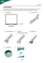 Предварительный просмотр 4 страницы Acer AL1717 User Manual