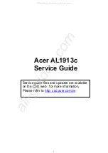 Acer AL1913c Service Manual предпросмотр