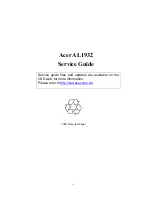 Acer AL1932 Service Manual предпросмотр