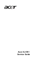 Предварительный просмотр 1 страницы Acer AL1951 Service Manual