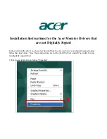 Предварительный просмотр 1 страницы Acer AL2032 Installation Instructions Manual