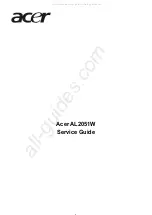 Acer AL2051W Service Manual предпросмотр