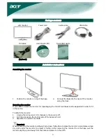 Предварительный просмотр 3 страницы Acer AL2223W h User Manual