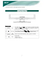 Предварительный просмотр 7 страницы Acer AL2423 User Manual