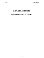 Preview for 1 page of Acer AL2623W Service Manual