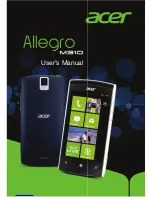 Preview for 1 page of Acer Allegro M310 User Manual