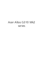 Preview for 1 page of Acer Altos G310 MK2 Series Manual