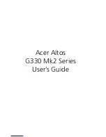 Предварительный просмотр 1 страницы Acer Altos G330 MK2 Series User Manual