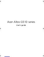 Предварительный просмотр 1 страницы Acer Altos G510 series User Manual