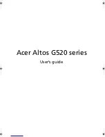 Preview for 1 page of Acer Altos G520 series User Manual