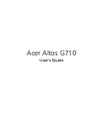 Preview for 1 page of Acer Altos G710 User Manual