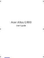 Acer Altos G900 User Manual preview