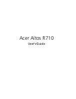 Предварительный просмотр 1 страницы Acer Altos R710 User Manual