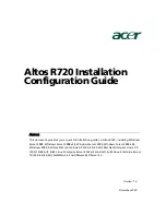 Preview for 1 page of Acer Altos R720 Series Installation &  Configuration Manual