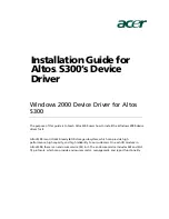 Acer Altos S300`s Device Driver Installation Manual preview