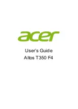 Preview for 1 page of Acer Altos T350 F4 User Manual