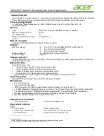 Preview for 1 page of Acer AN1600 F1 Specifications