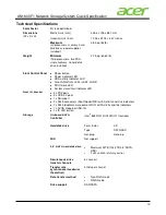 Preview for 10 page of Acer AN1600 F1 Specifications