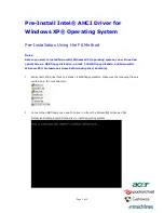 Preview for 1 page of Acer AO533 Driver Installation