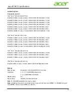 Preview for 16 page of Acer AR380 F2 Specifications