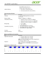 Preview for 7 page of Acer AR585 F1 Specifications