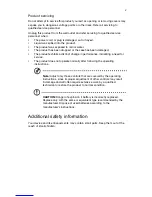 Preview for 5 page of Acer Aspire 1100X User Manual