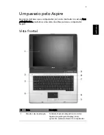 Предварительный просмотр 11 страницы Acer Aspire 1690 Series Manual Do Utilizador