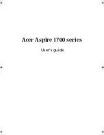 Предварительный просмотр 1 страницы Acer Aspire 1700 Series User Manual