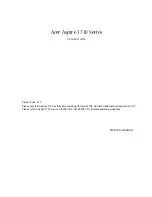 Acer Aspire 1710 Series Service Manual preview