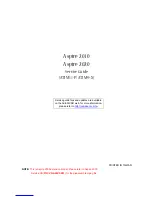 Предварительный просмотр 1 страницы Acer Aspire 2010 Service Manual