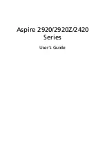 Acer Aspire 2420 User Manual preview