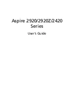 Preview for 1 page of Acer Aspire 2420 User Manual