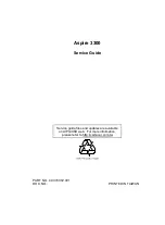 Предварительный просмотр 1 страницы Acer Aspire 3300 Service Manual